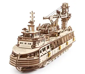 Ugears 3D drevené mechanické puzzle Výskumná loď / od 14 rokov / 575 dielikov / Obtiažnosť: vysoká