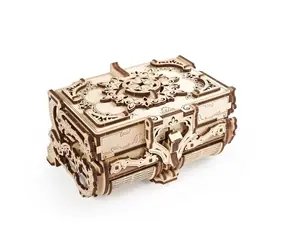 Ugears 3D drevené mechanické puzzle Starožitná šperkovnica / od 14 rokov / 185 dielikov / Obtiažnosť: stredná