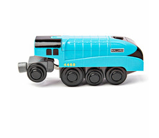 Bigjigs Rail Elektrická lokomotíva Mallard modrá / od 3 rokov