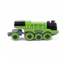 Bigjigs Rail Elektrická lokomotíva Flying Scotsman zelená / od 3 rokov