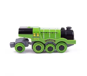 Bigjigs Rail Elektrická lokomotíva Flying Scotsman zelená / od 3 rokov
