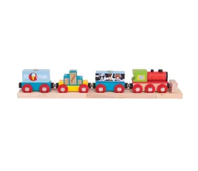 Bigjigs Rail Vlak s tovarom + 3 koľaje / od 3 rokov