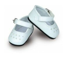 Petitcollin Topánočky biele pre bábiku 27 cm / od 3 rokov