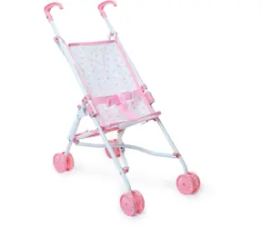 Petitcollin Petites Fleurs Skladací kočík pre bábiku 52 cm / od 3 rokov