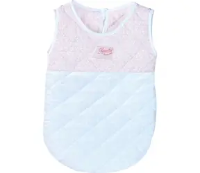 Petitcollin Spací vak ružovo-biely pre bábiky 36-40 cm / od 18 mesiacov