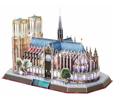 CubicFun 3D puzzle Katedrála Notre Dame - LED / 149 dielov / 39.5 x 22 x 28 cm / od 8 rokov