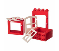 LW Toys Kreatívny set okna a dvere KOCKY / Lego- kompatibilný / 3 dieliky 