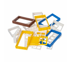 LW Toys Kreatívny set okna a dvere farebné / Lego- kompatibilný / 10 dielikov 