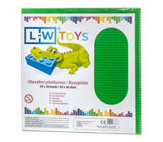 LW Toys Veľká podložka na stavanie 50x50 zelená