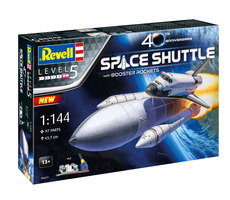 Revell Space Shuttle &amp; Booster Rockets - 40th A. / Plastikový model / 1:144 / Počet dielikov 97 / Obtiažnosť 5 / od 13 rokov