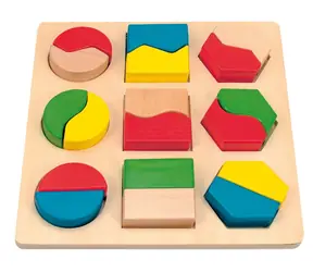 Woody Doštička s geometrickými tvarmi / od 2 rokov