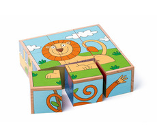 Woody Kubus 3 x 3 - exotické zvieratá / od 2 rokov