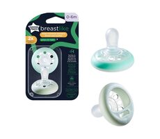 Tommee Tippee Cumlík C2N silikón Natural Night 2ks / od 0 mesiacov