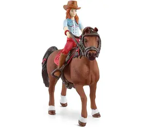 Schleich Horse Club 42539 Ryšavka Hannah s pohyblivými kĺbmi na koni / od 5 rokov