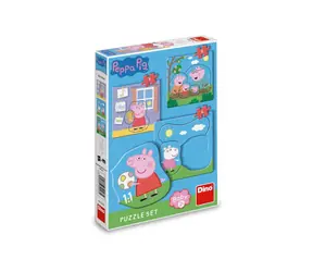 DINO PEPPA PIG RODINA 3-5 baby Puzzle set / 3 - 5 dielikov / od 3 rokov
