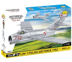 Cobi 5822 Poľské stíhacie lietadlo Lim-1 Polish Air Force 1952 / 1:32 / 504 kociek / od 8 rokov 