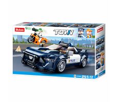Sluban Town M38-B1063 Rýchle policajné auto / LEGO - kompatibilný / Počet figúrok|dielikov: 2|284 / od 6 rokov