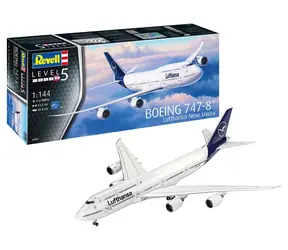 Revell Boeing 747-8 Lufthansa / Plastikový model / 1:144 / 192 dielov / Obtiažnosť 5 / od 12 rokov