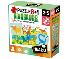 HEADU EN: Puzzle 8+1 Dinosaury / od 2 rokov / v origináli EN