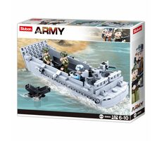 Sluban Army WW2 M38-B0855 Vyloďovací čln / LEGO - kompatibilný / Počet figúrok|dielikov: 3|182 / od 6 rokov