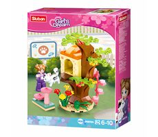 Sluban Girls Dream M38-B0970A Mačací domček na strome / LEGO - kompatibilný / Počet figúrok|dielikov: 1|82 / od 6 rokov