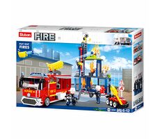 Sluban Hasiči M38-B0967 Veľké požiarne vozidlo s delom a pojazdným robotom / LEGO - kompt. / Počet figúrok|dielikov: 3|585