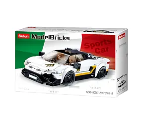 Sluban Model Bricks M38-B0957 Biely taliansky športiak / LEGO - kompatibilný / Počet figúrok|dielikov: 2|276 / 8 rokov