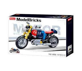 Sluban Model Bricks M38-B0958 Motorka Café racer / LEGO - kompatibilný / Počet figúrok|dielikov: 0|197 / 8 rokov