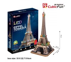 CubicFun Puzzle 3D Eiffelova veža / 82 dielov / 39 x 78 x 36 cm / Obtiažnosť: 6