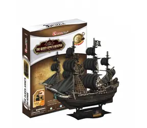 CubicFun Puzzle 3D The Queen Anne´s Revenge / 155 dielov / 33.5 x 22.5 x 4.5 cm