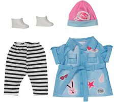 ZAPF Creation Baby Born Deluxe Jeans Dress Dress set oblečenie pre bábiku - 43 cm / od 3 rokov