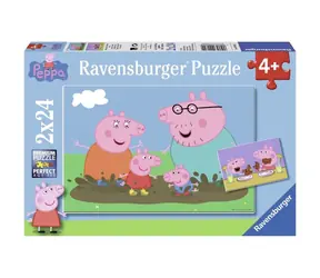 Ravensburger Prasiatko Peppa: Šťastná rodina - 2 x 24 dielikov / od 4 rokov