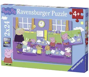 Ravensburger Prasiatko Peppa: V škole - 2 x 24 dielikov / od 4 rokov