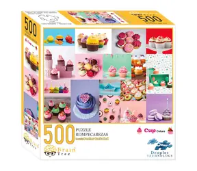 Brain Tree Puzzle Tortičky Cupcakes / 500 dielikov / od 14 rokov