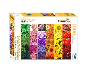 Brain Tree Puzzle Dlaždice s kvetinami / 1000 dielikov / od 14 rokov