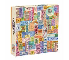 Galison Puzzle Cestovné lístky vintage / 500 dielikov / od 8 rokov