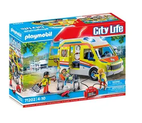 Playmobil® City Life 71202 Sanitka so zvukom a svetlom / Počet dielikov: 64 / od 4 rokov 