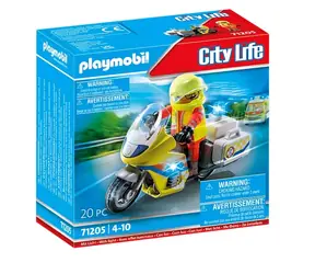 Playmobil City Life 71205 Záchranársky motocykel s blikajúcim svetlom / Počet dielikov: 20 / od 4 rokov 