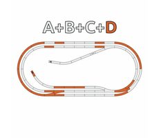 Roco 61103 Geoline - Sada koľají D (paralelná trať) s podložím / Mierka: H0 (1:87) / od 15 rokov