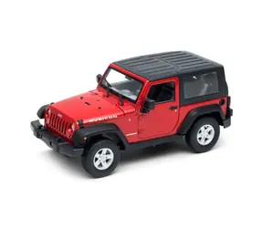 Welly Jeep Wrangler Rubicon (soft top) červená / 1:24 / od 8 rokov