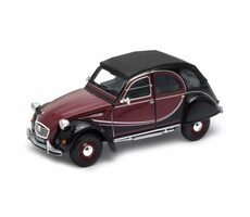 Welly Citroën 2CV 6 Charleston čierna burgund / 1:24 / od 8 rokov