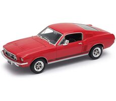 Welly Ford Mustang GT (1967) červená / 1:24 / od 8 rokov