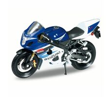 Welly Motocykel Suzuki GSX-R750 modrá / 1:18 / od 3 rokov