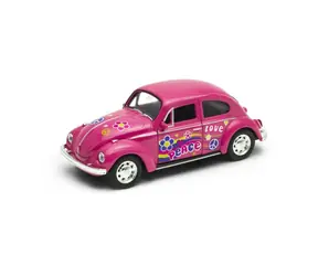 Welly Volkswagen Beetle ružová dúhová / 1:34 / od 3 rokov