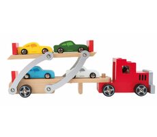 Small foot Drevený kamión s autami / od 3 rokov
