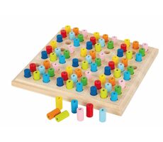 Small Foot Drevené sudoku farebné valčeky / od 6 rokov