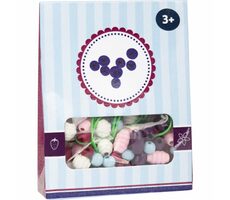 Small Foot Drevené korálky Candy 1ks fialová / od 3 rokov