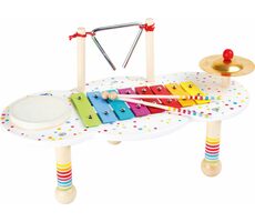 Small Foot Drevený muzikálny hudobný stolček s bodkami / od 3 rokov