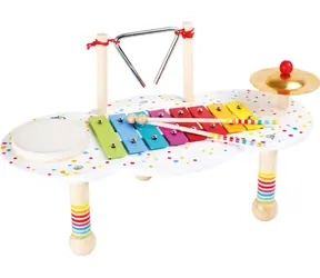 Small Foot Drevený muzikálny hudobný stolček s bodkami / od 3 rokov