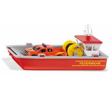 SIKU Super - čln prevážajúci hasičské auto / 1:50 / od 3 rokov